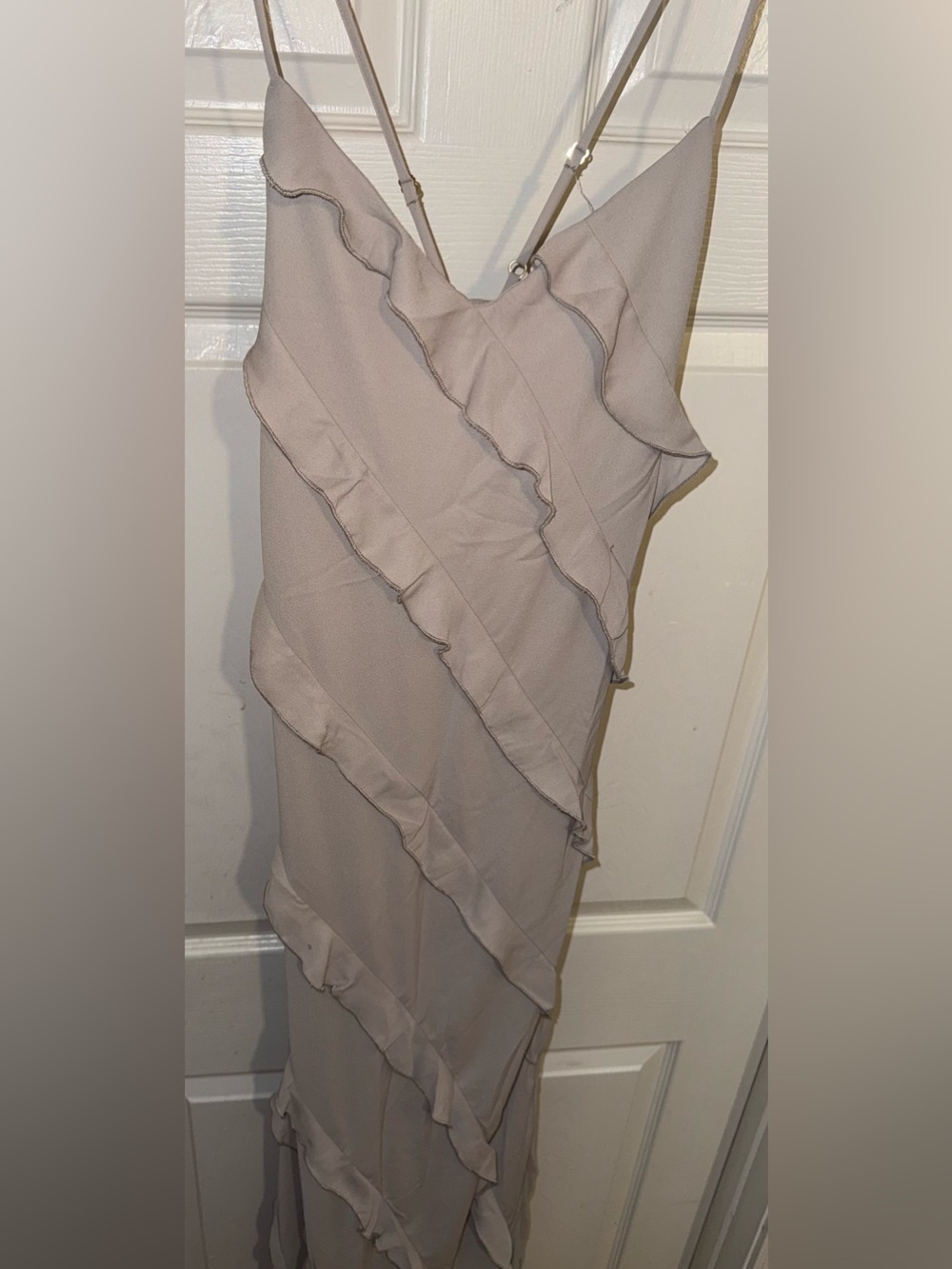 MUMU Weddings Ruffle Slip Maxi Dress - Women - Picture 7 of 9